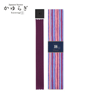 Kayuragi Incense & Mini Ceramic Holder - Wisteria 40 Sticks
