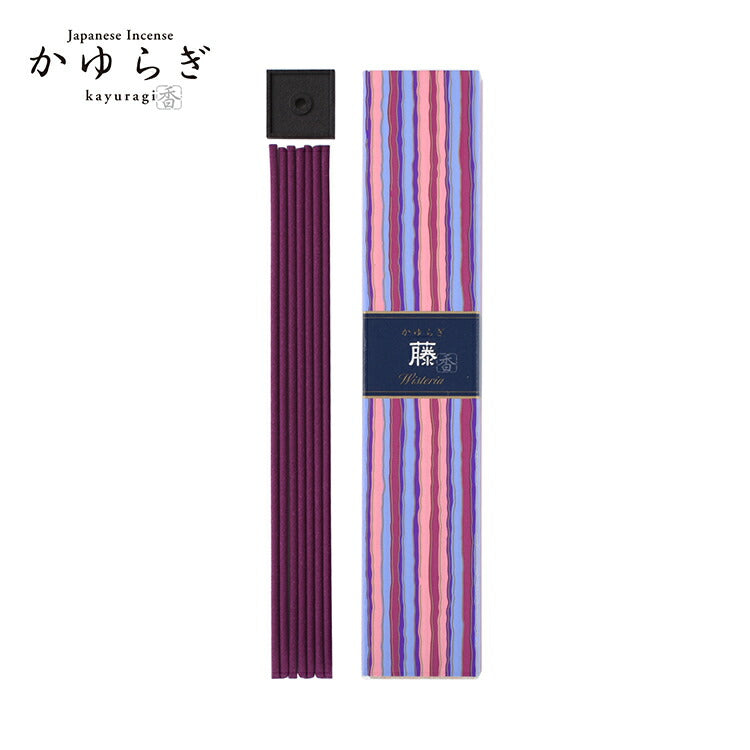 Kayuragi Incense & Mini Ceramic Holder - Wisteria 40 Sticks