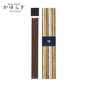 Kayuragi Incense & Mini Ceramic Holder - Japanese Cypress 40 Sticks