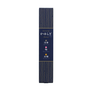 Kayuragi Incense & Mini Ceramic Holder Mixed Set - Aloeswood, Cherry Blossom, Sandalwood 45 Sticks