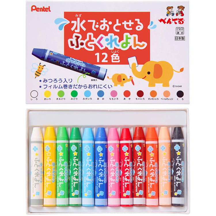 Pentel Craton Repels Water Yet Easily Removed by Wet Rag 12-color 