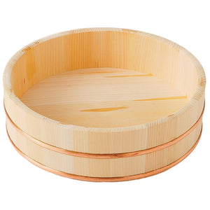 IKEGAWA Wood Sushi Rice Making Tub 27cm Kiso Cypress Wood Copper Hoop