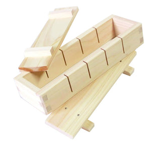 Japanese Cypress Wooden Pressed Sushi Device Sushi Press Mould (5 Pc Cut)