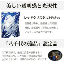 Laden Sie das Bild in den Galerie-Viewer, Toyo Sasaki Glass Cold Sake Glass  Yachiyo Cut Glass Sake Cup 4-ways Made in Japan Blue  Approx. 97ml LS29801SULM-C591
