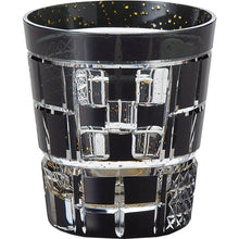 Cargar imagen en el visor de la galería, Toyo Sasaki Glass On The Rock Glass  Yachiyo Cut Glass Rice Field Made in Japan Black Approx. 255ml LSB19753SBK-C620
