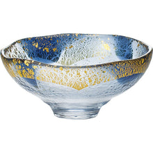 Muat gambar ke penampil Galeri, Toyo Sasaki Glass Large Bowl Gold Foil Bowl Blue Tomoe Made in Japan Blue  Approx. ?O14.2?~6.3cm 43220G-WSHB
