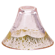 将图片加载到图库查看器，Toyo Sasaki Glass Cold Sake Glass  Good Luck Charm Blessings Cup Mount Fuji Gold Sakura Made in Japan Pink Approx. 65ml 42085G-ERP
