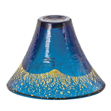 Muat gambar ke penampil Galeri, Toyo Sasaki Glass Cold Sake Glass  Good Luck Charm Blessings Cup Mount Fuji Gold Blue Black Made in Japan Blue  Approx. 65ml 42085G-SHB
