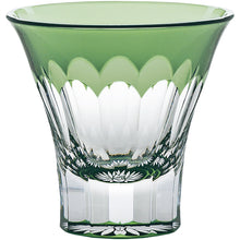 Cargar imagen en el visor de la galería, Toyo Sasaki Glass Japanese Sake Wine Glass  Yachiyo Cut Glass Chrysanthemum Pattern Green Approx. 85ml LS19759SCG-C694-S3
