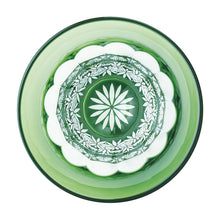 Muat gambar ke penampil Galeri, Toyo Sasaki Glass Japanese Sake Wine Glass  Yachiyo Cut Glass Chrysanthemum Pattern Green Approx. 85ml LS19759SCG-C694-S3
