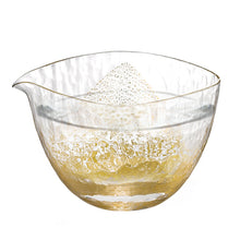 将图片加载到图库查看器，Toyo Sasaki Glass Lipped Bowl Edo Glass Yachiyogama Kiln Cold Sake?i Gold Approx. 265ml 63705

