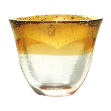 Laden Sie das Bild in den Galerie-Viewer, Toyo Sasaki Glass Sake Cup Japanese Glass Hot Sake Amber Gold Foil Made in Japan Brown Approx. 75ml 42140TS-G-WGAB
