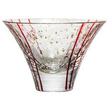 将图片加载到图库查看器，Toyo Sasaki Glass Japanese Sake Wine Glass  Cup Edo Glass Yachiyogama Kiln Flower Viewing Sake Akane Madder Red Approx. 80ml 10782
