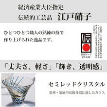 Load image into Gallery viewer, Toyo Sasaki Glass Japanese Sake Wine Glass  Cup Edo Glass Yachiyogama Kiln Flower Viewing Sake Akane Madder Red Approx. 80ml 10782
