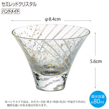 Load image into Gallery viewer, Toyo Sasaki Glass Japanese Sake Wine Glass  Cup Edo Glass Yachiyogama Kiln Snow Viewing Sake White Approx. 80ml 10785
