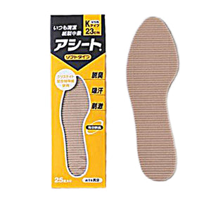 Asheet Kobashi Inc. Always Clean & Fresh Paper Foot Sheet In-sole K-Type (Soft) 23cm (For Women) (Quantity for Approx. 1 month)