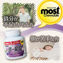 Muat gambar ke penampil Galeri, ORIHIRO Chewable Mineral Iron + Folic Acid 180 Tablets (3 Months Quantity) Japanese Health Supplement
