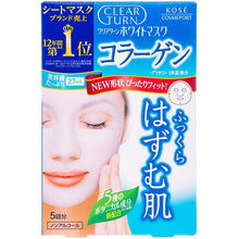 Load image into Gallery viewer, KOSE Clear Turn White Mask (Collagen) 5 Sheets, 5 Botanical Extra Beauty Essence, Japan Face Pack
