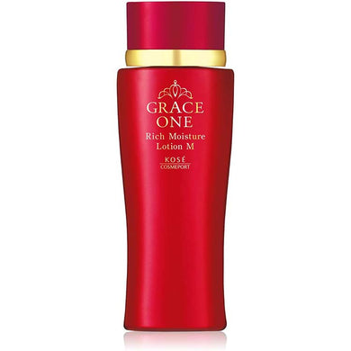 KOSE Grace One Rich Moisture Lotion R Moist Toner 180ml Japan Anti-aging Care Concentrated Collagen Beauty Skin Care
