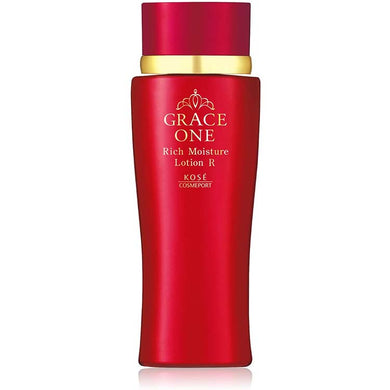 KOSE Grace One Rich Moisture Lotion R (Very Moist) 180ml Japan Anti-aging Care Concentrated Collagen Beauty Skin Care