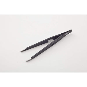 Diagonal Slanted Tip Design Beauty Tweezers Black
