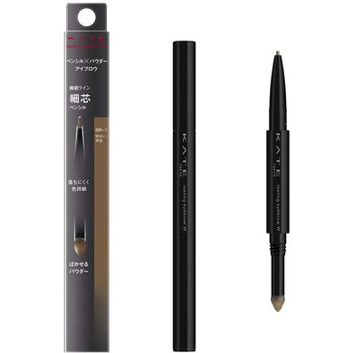 KATE Lasting Design Eyebrow W (Slim) BR-1 Light Brown 0.38g Brush Pencil
