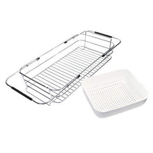 画像をギャラリービューアに読み込む, ASVEL N POSE Sliding Expandable Drainage(Inner Basket Included) 5515 White
