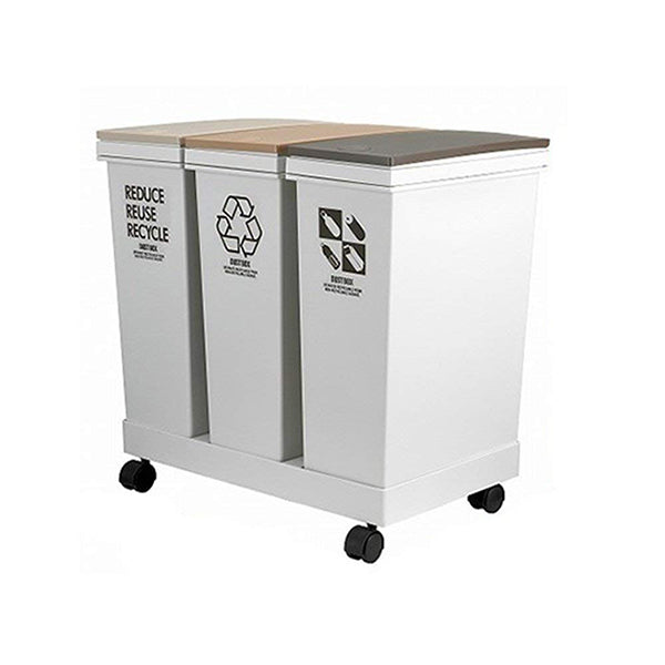 ASVEL Resources Recycle Rubbish Horizontal Type3 Separation Wagon Bin 6720