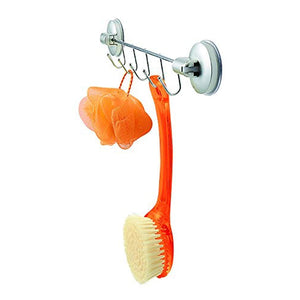 Stainless Steel 5-Row Hooks Lever-type With Suction Pad &quot;LUX&quot; Silver 7063