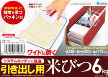 将图片加载到图库查看器，ASVEL Drawer Use Rice Bin 6kg(with Packing) 7507 White
