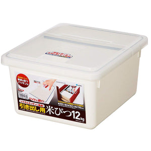 ASVEL Drawer Use Rice Bin 12kg(with Packing) 7508 White