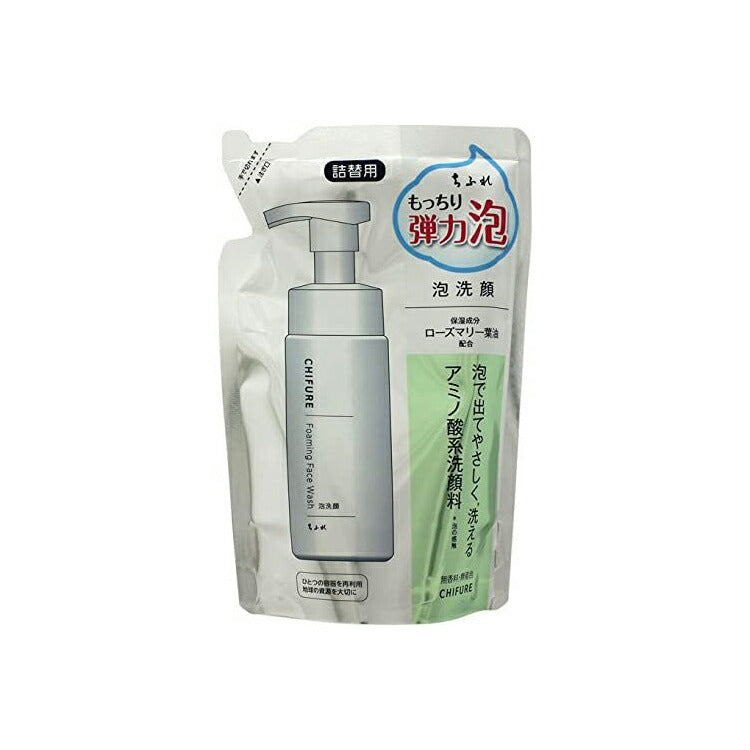 Chifure Foam Face Wash S Refill 180ml Amino Acid-based Moisturizing Facial Cleanser