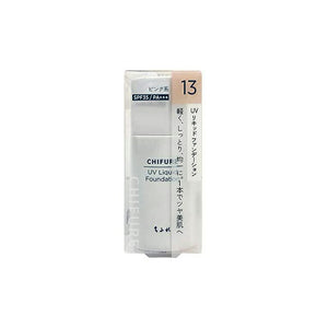 Chifure UV Liquid Foundation S 13 Pink 30ml SPF35 PA+++ Sunscreen Moisturizer Natural Finish No Primer or Powder Required