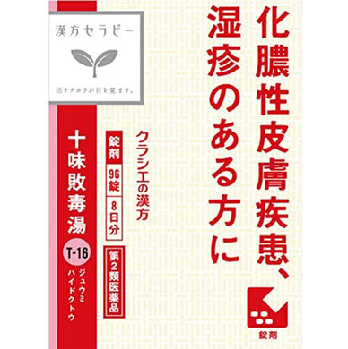 Jumihaidokuto Extract Tablets Kracie 96 Tablets Chinese Herbal remedy Swelling Acute Redness Eczema