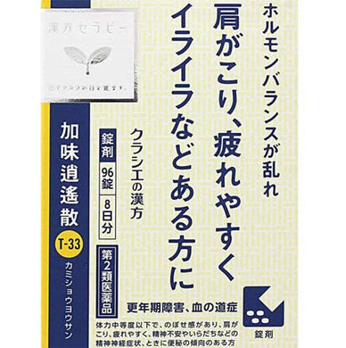 Chinese Herbal remedy Kamishoyo Powder Extract 96 Tablets Hormonal Imbalance Stiff Shoulders Tiredness