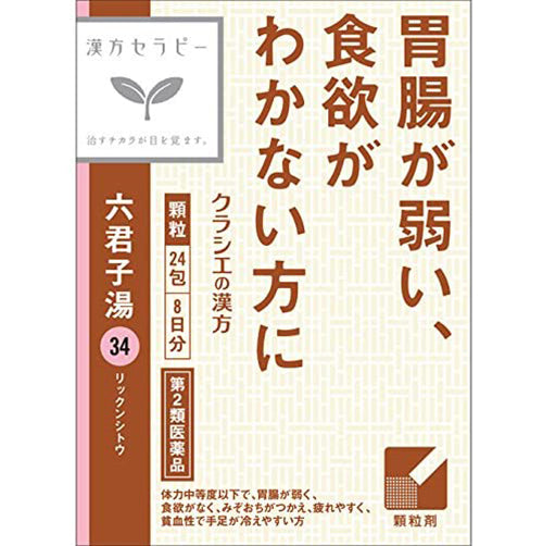Chinese Herbal remedy Kampo Rikkunshito Extract Granules 24 Packets Weak Gastrointestinal Tract