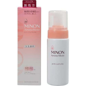 MINON Amino Moist Gentle Wash Whip 150ml Hydrating Clarifying Cleanser for Sensitive Dry Skin