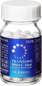 Transino White C Clear 60 Tablets for 30 Days, Alleviate Spots & Freckles from Inside, Vitamin C B E, Japan Whitening Fair Skin Health Beauty Supplement