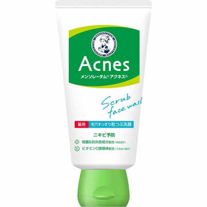 Mentholatum Acnes Acne Prevention Medicinal Pore Clean Grain Face Wash 130g Facial Cleanser