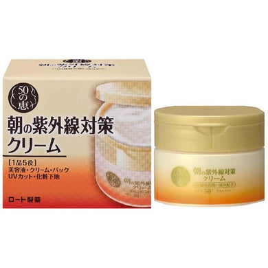 ROHTO 50 No Megumi Morning UV Protection Cream 90g Facial Beauty Essence Makeup Primer UV Cut