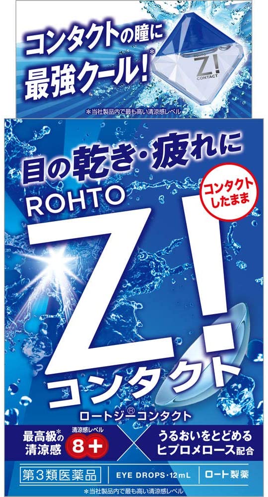 Rohto Z! Contacts a 12mL Mineral Ingredients Finest Refreshing Sensation Eye Drops