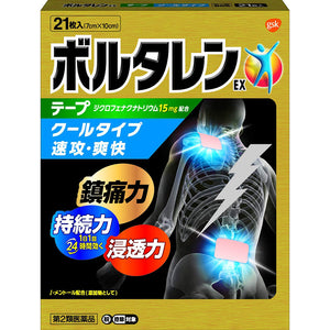 Voltaren EX Tape  21 Pieces (7cm*10cm) Japan Joint Pain Relief Anti-inflammatory Backache Plaster Fragrance-free